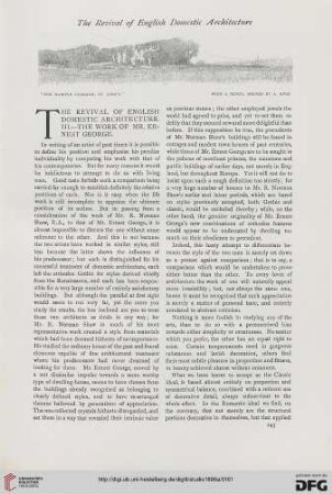 7: The revival of English domestic architecture, [3], The work of Mr. Ernest George