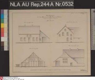 Haus des Maurermeisters Niemeyer auf Borkum: Ansichten, Schnitt