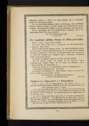 Die vergeblichen russischen Stürme im Mestecanesci=Gebiet.
