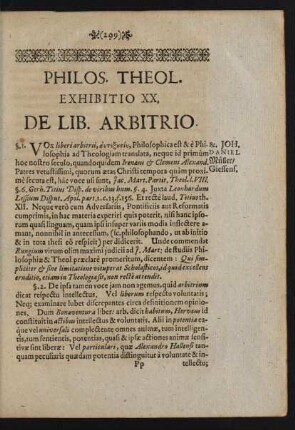 Philos. Theol. Exhibitio XX.