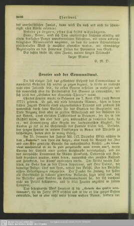Fourier und der Communismus