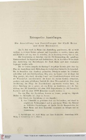 Retrospective Ausstellungen