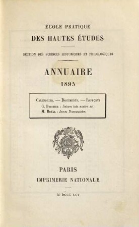 Annuaire. 1895