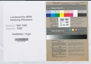 Entnazifizierung Hugo Glattfelder, geb. 13.02.1895 (Ingenieur)