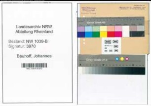 Entnazifizierung Johannes Bauhoff , geb. 21.03.1913 ()