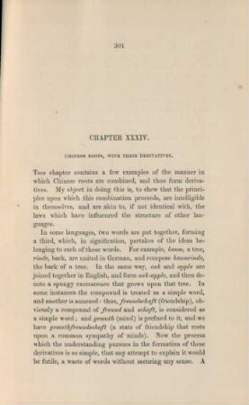 Chapter XXXIV. Chinese roots, with their derivatives.