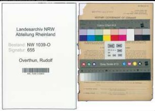 Entnazifizierung Rudolf Overthun , geb. 11.09.1913 (Angestellter)