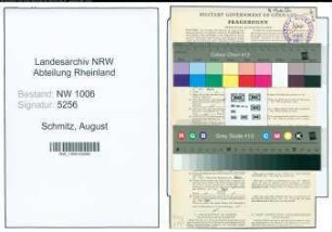 Entnazifizierung August Schmitz , geb. 02.08.1921 (Kaufm.Angestellter)