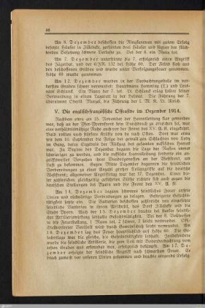 V. Die englisch-französische Offensive im Dezember 1914