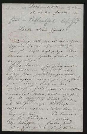 Brief an Johanna Henkel : [18.04., o.J.]