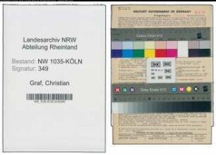 Entnazifizierung Christian Graf , geb. 21.09.1893 (Expedient)