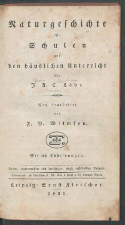 8: Naturgeschichte für Schulen und den häuslichen Unterricht