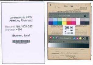 Entnazifizierung Josef Brunnert , geb. 25.01.1906 (Angestellter)