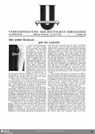 Den ersten Eindruck - gibt die Ladentür