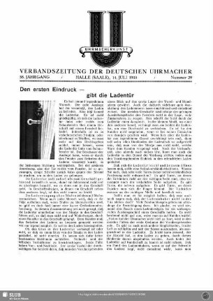 Den ersten Eindruck - gibt die Ladentür
