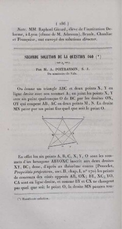 Seconde Solution de la question 460.