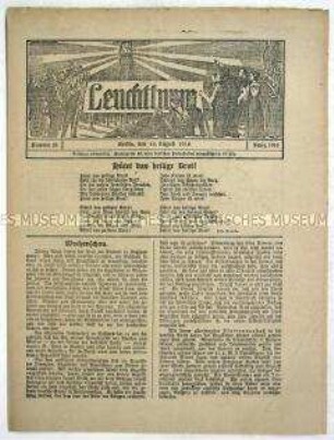 Nachrichtenblatt "Leuchtturm" u.a. mit einem Bericht zu Hindenburgs Kriegsführung