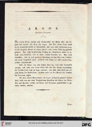 Argos: Zweite Platte