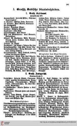 Großh. Badische Staatsbehörden
