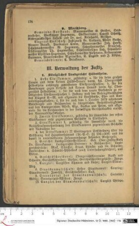 III. Verwaltung der Justiz.