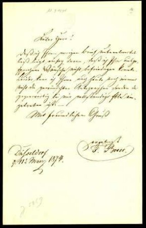 5-10-2-6.0000: Boser, Friedrich, Genremaler; diverse Schreiben ff.: Autographensammlung