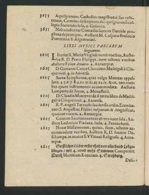 Libri Musici Variarum linguarum.