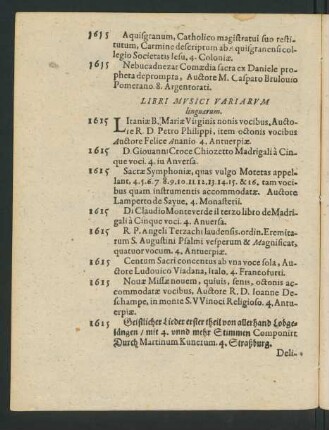 Libri Musici Variarum linguarum.