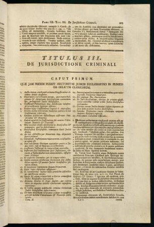 203-223, Titulus III. De Jurisdictione Criminali.
