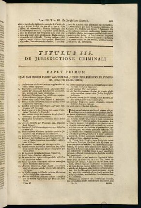 203-223, Titulus III. De Jurisdictione Criminali.