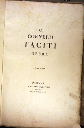 C. Cornelii Taciti Opera, 3