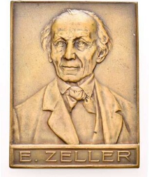 Einseitige Plakette auf Eduard Zeller