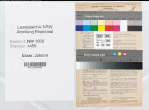 Entnazifizierung Johann Esser, geb. 03.05.1894 (Ingenieur)