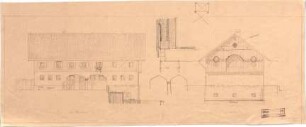 Littmann, Max; Bocksberg; Hofgut, Stallgebäude - Ost - u. Westseite (Ansichten)