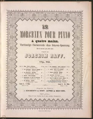 12 Morceaux : pour pianoforte à 4 ms. ; suite de morceaux pour petites mains ; op. 82, 12. Les pêcheuses de Procida : Tarantelle. - Pl.-Nr. 4016. - 19 S.