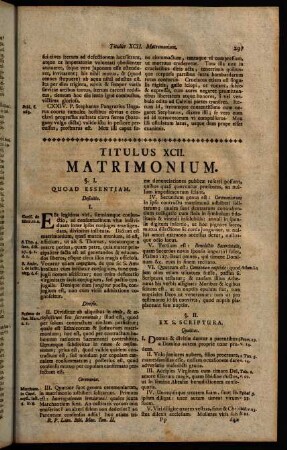 297-322, Titulus XCII. Matrimonium. - Titulus XCIII. Mendacium.