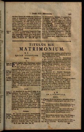 297-322, Titulus XCII. Matrimonium. - Titulus XCIII. Mendacium.