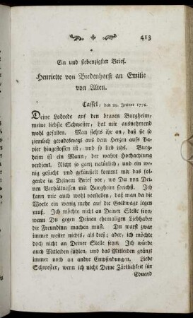 Ein und siebenzigster Brief. - Achtzigster Brief.