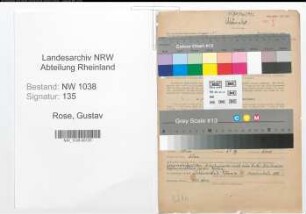 Entnazifizierung Gustav Rose , geb. 09.07.1909 (Sparkassenangestellter)