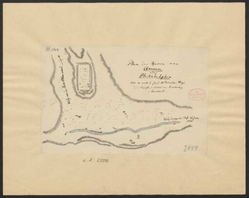 Plan der Ruinen von Amman oder Philadelphia