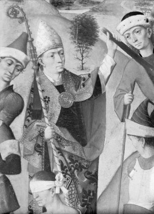 Hauptaltar — Szenen aus dem Leben der Heiligen Nikolaus und Viktor — Szenen aus der Nikolauslegende — Nikolaus verhindert die Hinrichtung dreier unschuldiger Ritter