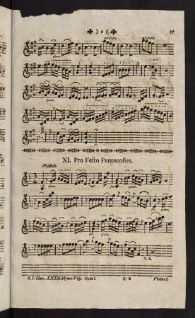 17-28, XI. Pro Festo Pentecostes. - XVII. Pro Festo S. Joannis Baptistae.
