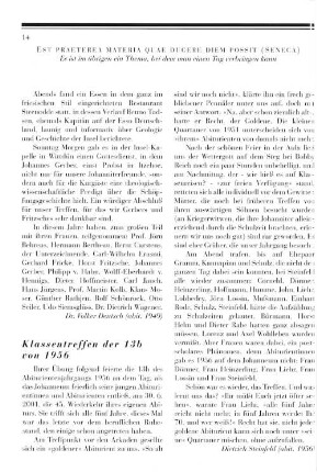 Klassentreffen der 13b von 1956