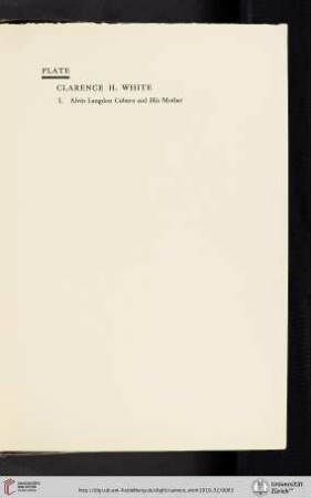 Clarence Hudson White [list of plate]