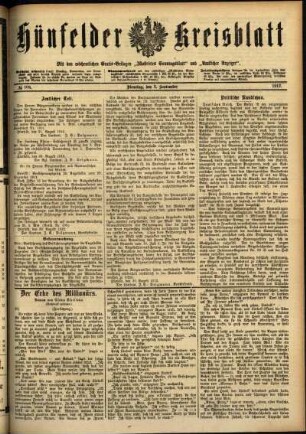 Ausgabe vom Dienstag, den 03. September 1912.