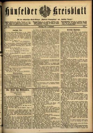 Ausgabe vom Dienstag, den 03. September 1912.