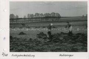 Frühjahrsbestellung - Düngen der Felder
