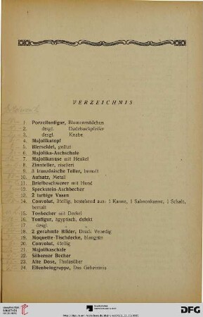 Verzeichnis (Nr. 1-620)