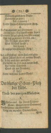 46. Der blutige Schau-Platz der Liebe