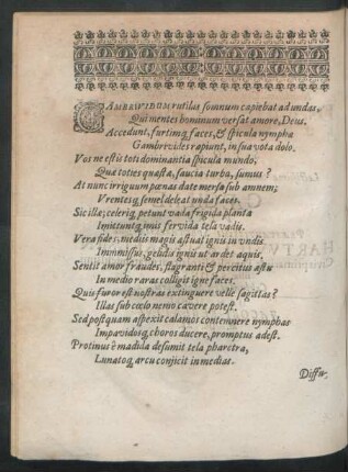 Cambrividum rutilas somnum capiebat ad undas, ...