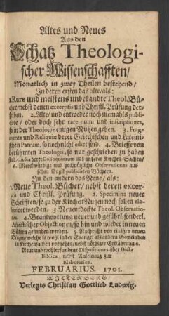 Februarius. 1701